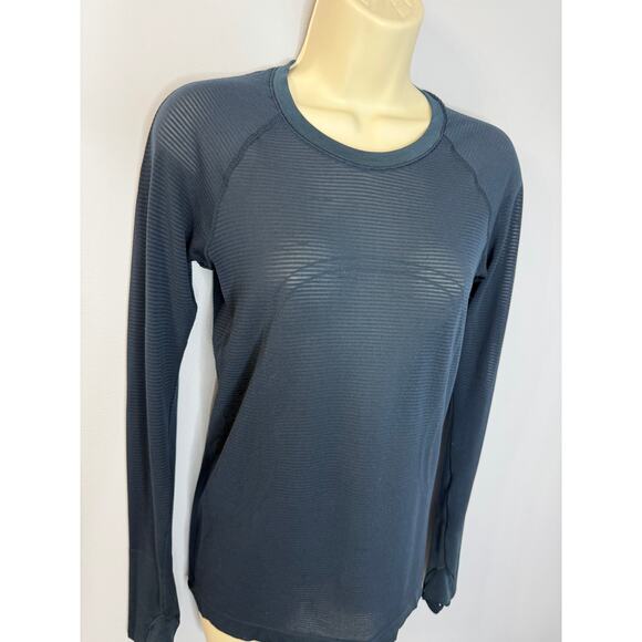 Lululemon Swiftly Speed Long Sleeve Blue Women's 6 Stretch Performance Running - Picture 9 of 11